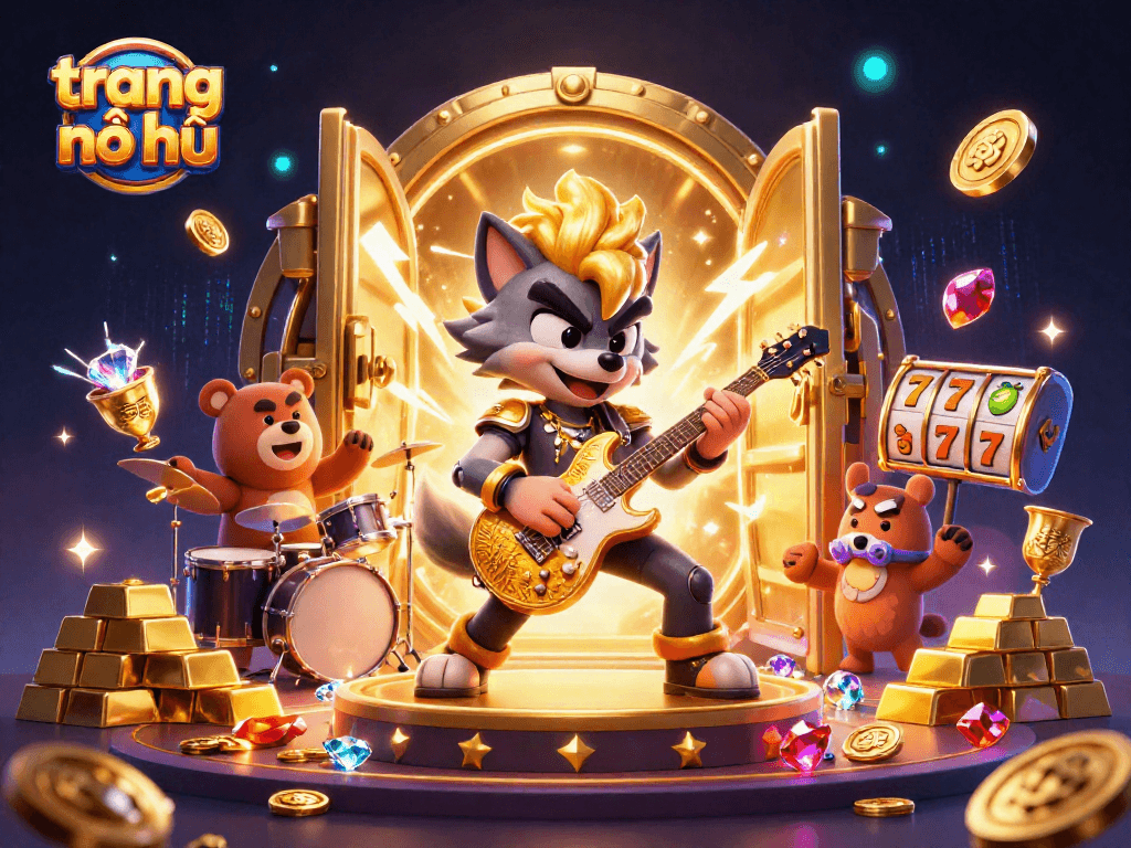 Experience the excitement of trang nổ hũ with vibrant characters and thrilling casino elements.