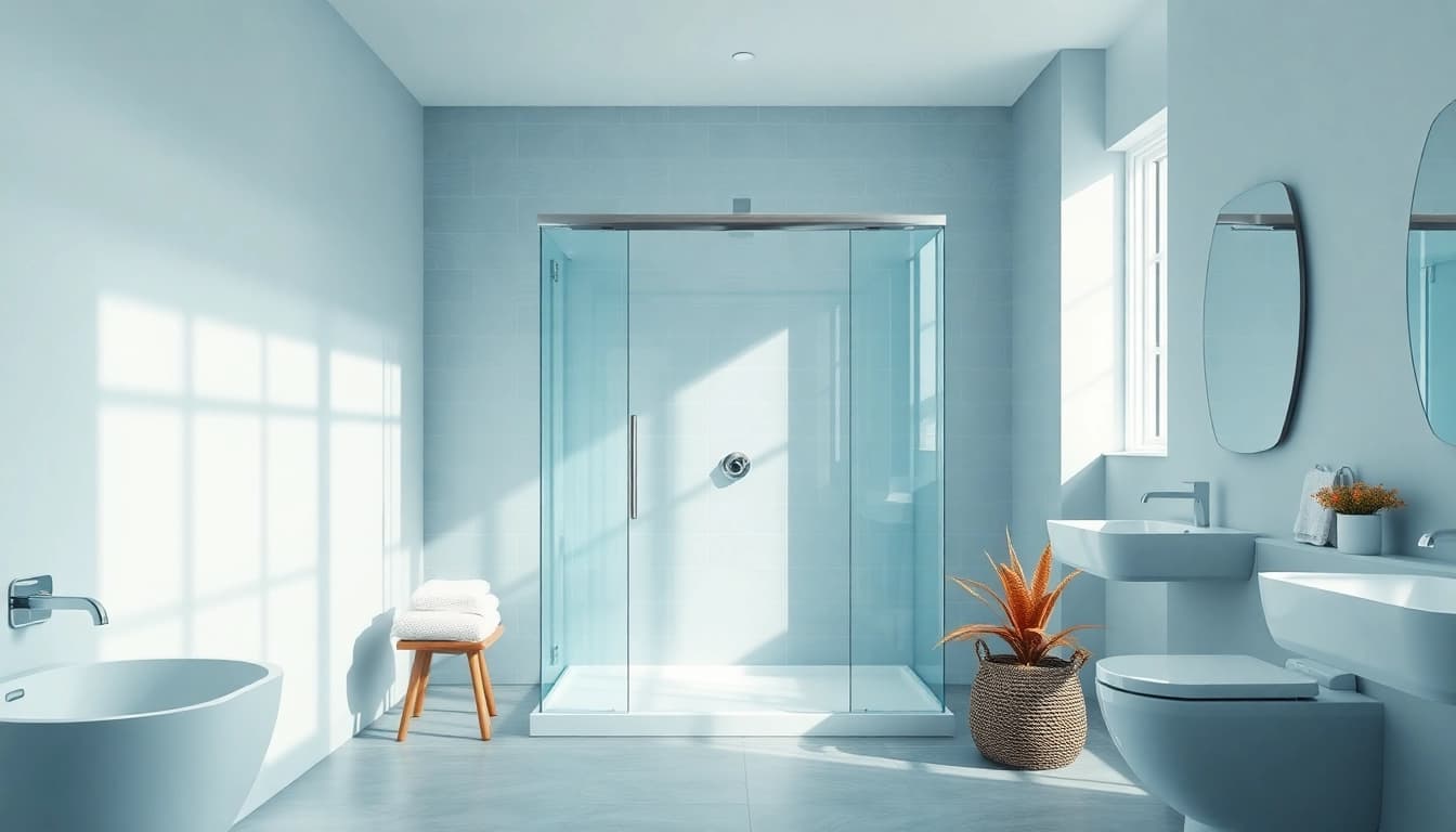 Enjoying the benefits of a modern shower uk in a beautifully designed bathroom.