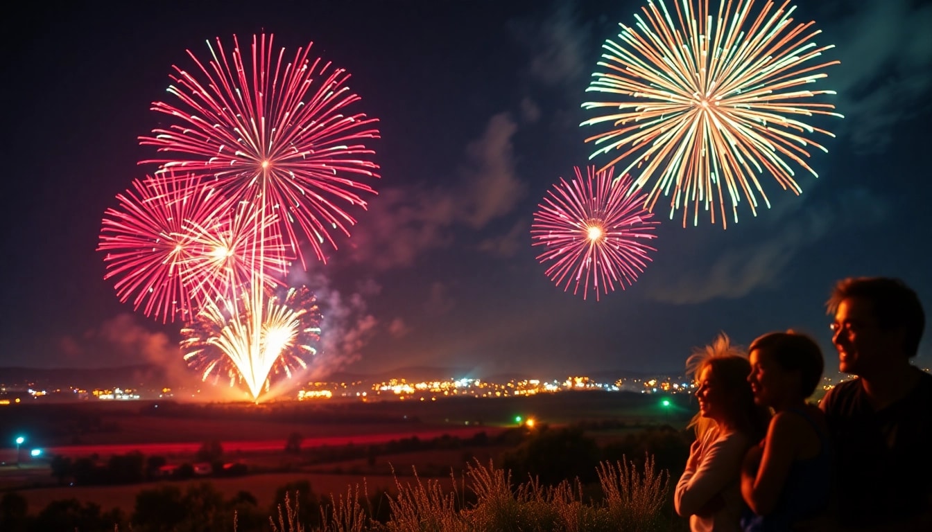 Experience stunning fireworks uk lighting up the night sky with vibrant colors and joyous spectators.