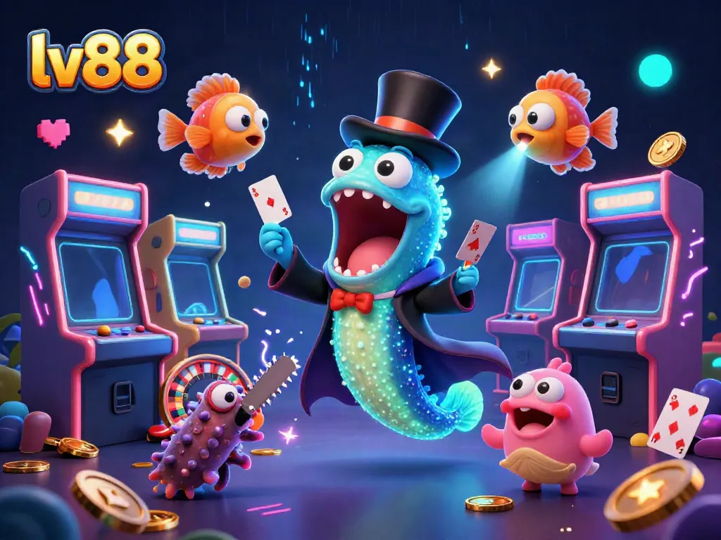 Experience enchanting magic tricks with the lv88 deep-sea eel in a vibrant casino environment.