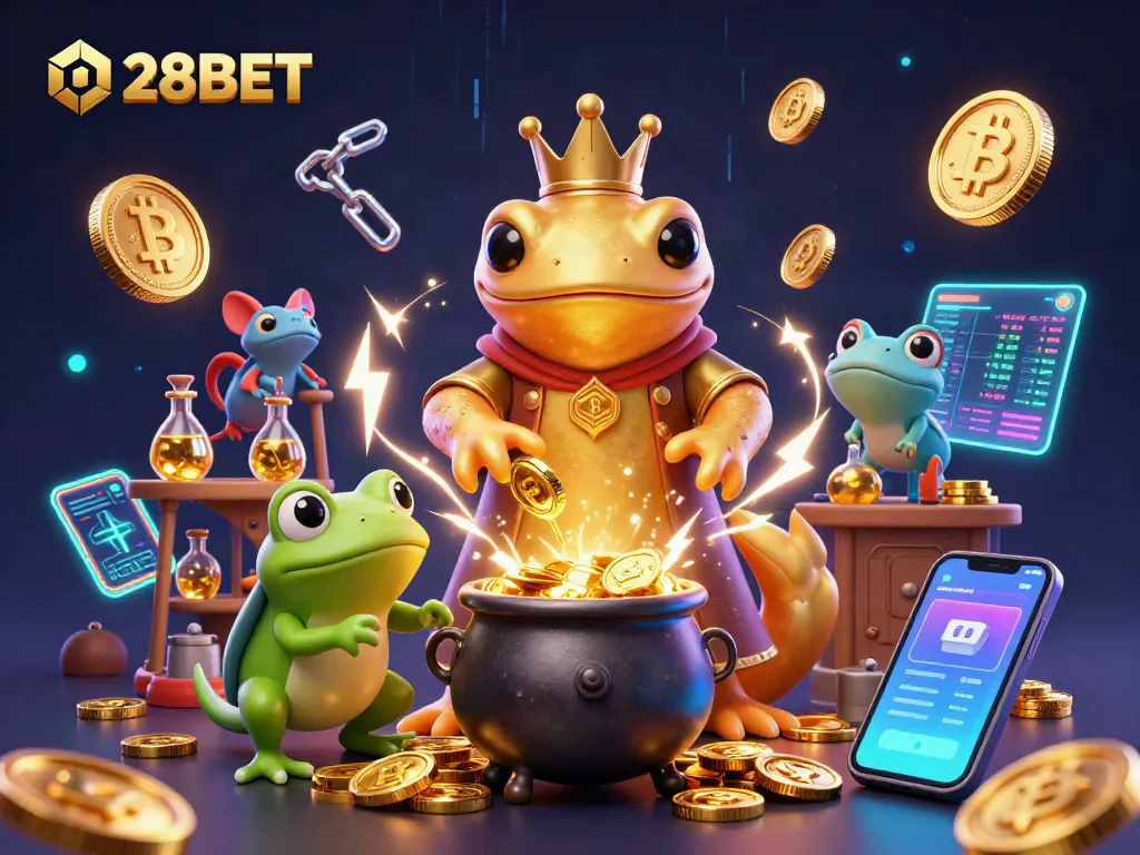 Engage in strategic gameplay on 28BET with stunning casino visuals and animated gold coin elements.