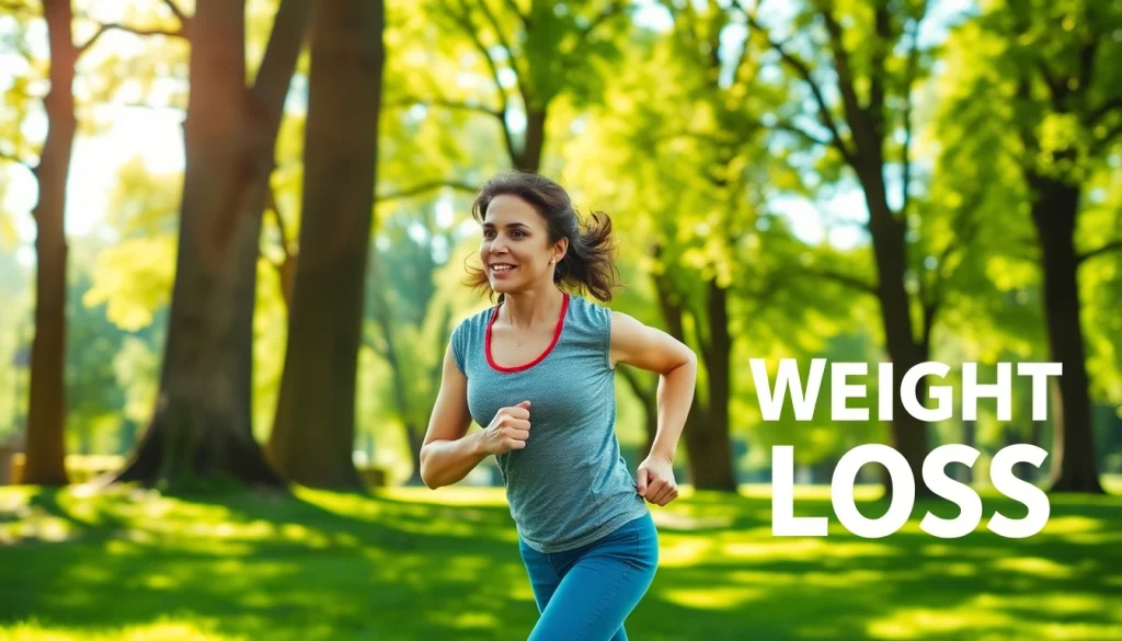 Dynamic scene of outdoor exercise promoting Weight Loss through an active, healthy lifestyle.