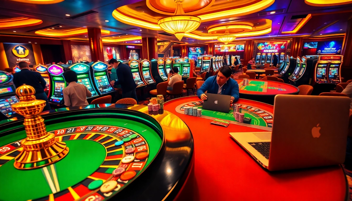 Enjoy thrilling moments at the bancaonline88 casino, featuring roulette and poker tables alive with action.