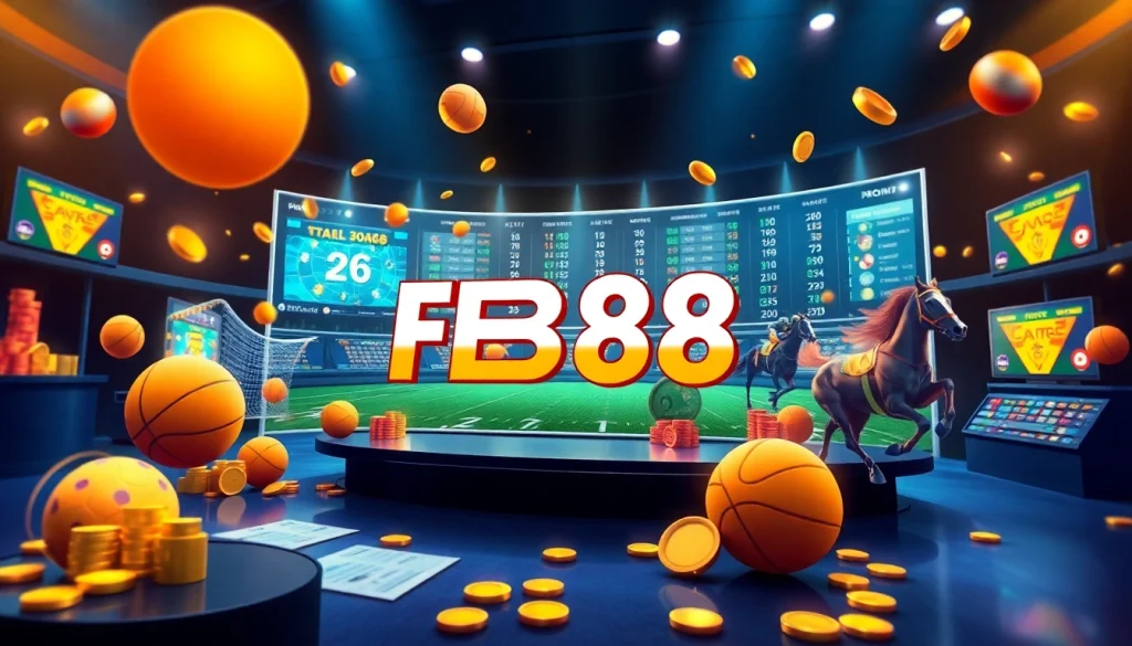 Engage with the vibrant sports betting interface of FB 88, showcasing excitement and diverse options.