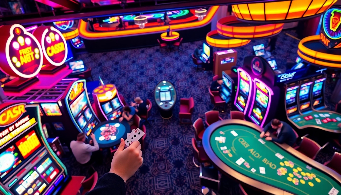 Experience the thrill of gaming in a casino with AI innovations, highlighted in this vibrant scene showcasing a crush on ai.