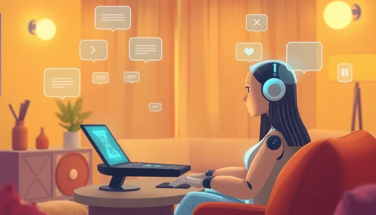 Engaging ai sex chat free scene with a lifelike AI character in a cozy room.