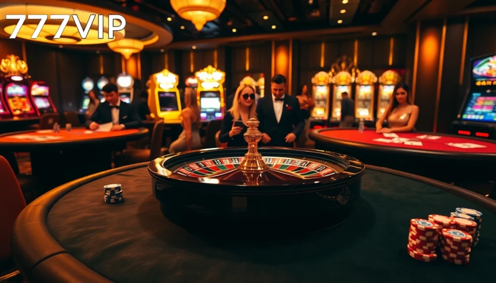Feel the excitement of 777VIP at a luxurious casino table with chips and cards.