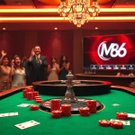 Engage with the vibrant MB 66 poker scene featuring immersive gambling elements in a luxurious casino.