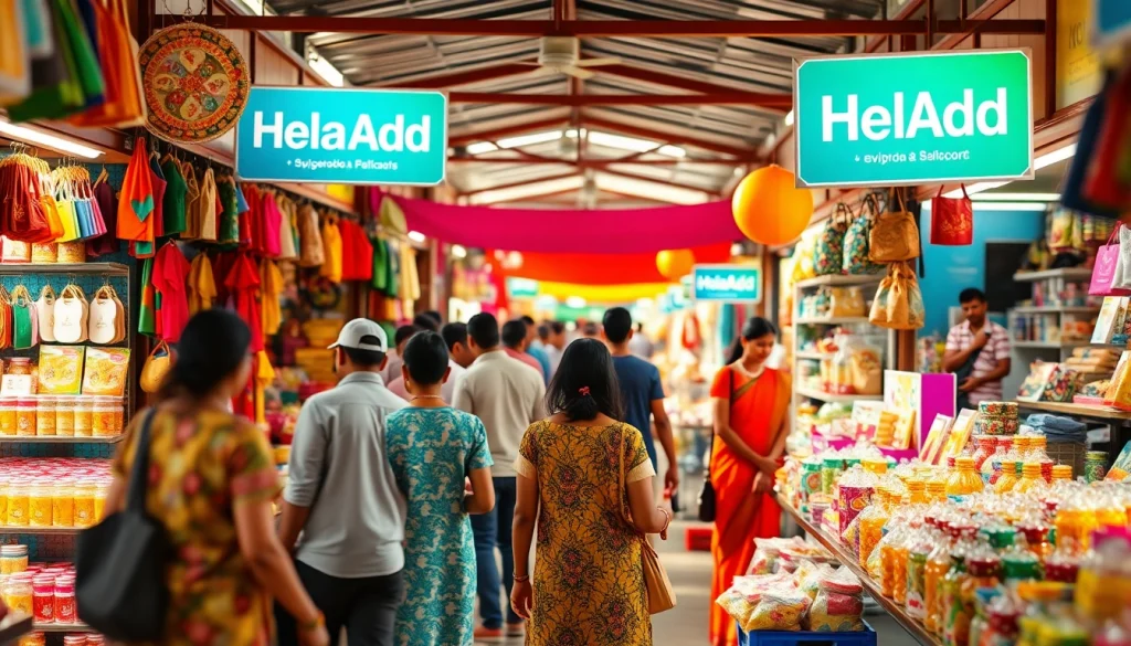 Hela Add marketplace showcasing vibrant classifieds for personal and spa services.