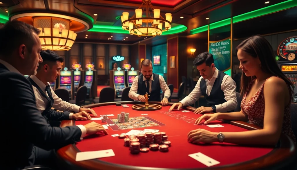 Engage in exciting poker gameplay at S8 casino, featuring rich ambiance and vibrant color.