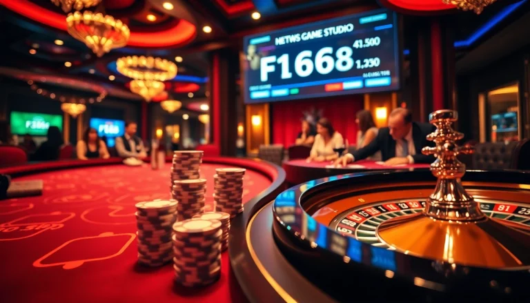 Experience the excitement of gambling at https://f168.studio/ with luxurious baccarat tables and vibrant casino scenes.