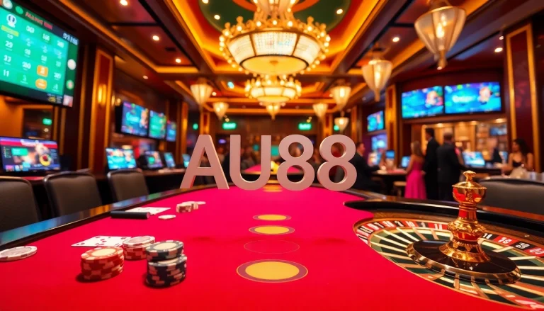 Experience the thrill of AU88 with vibrant casino elements and dazzling gameplay.
