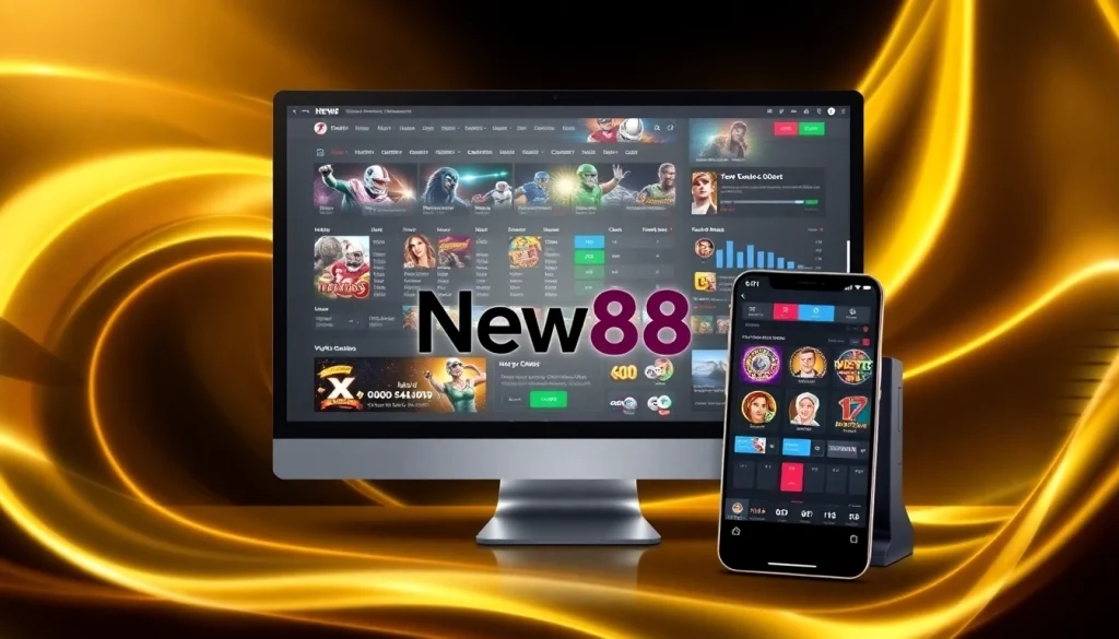New88 online betting platform showcasing vibrant gaming options and user-friendly interface.