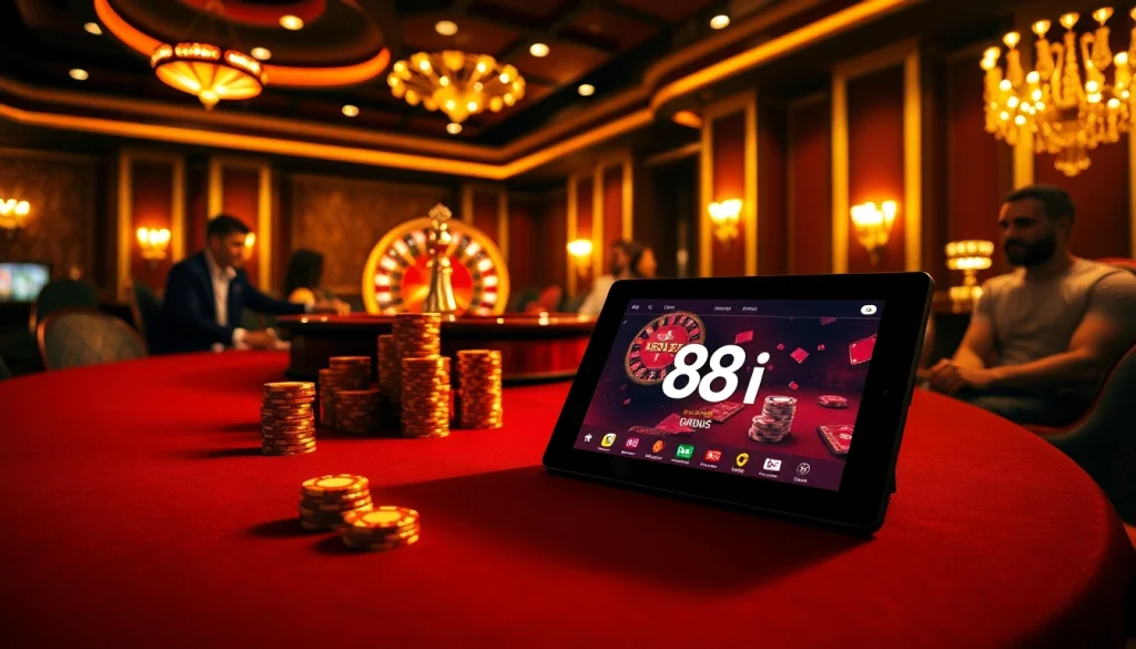 Experience the excitement of gambling at 88i with stunning poker gameplay and a spinning roulette wheel.
