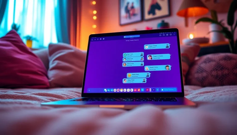 Interactive sexchat experience on a vibrant digital platform with cozy ambiance.