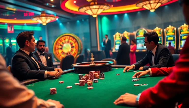 Experience thrilling gameplay at https://xx88.eu.com/ with vibrant casino tables and poker chips.