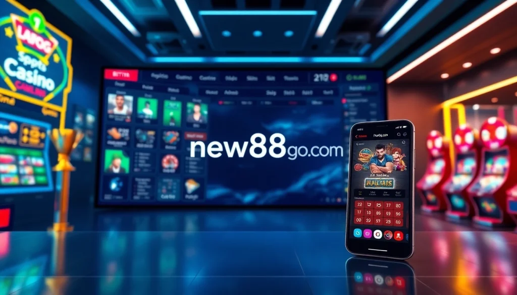 Online betting interface displaying various games and betting options at new88go.com, showcasing excitement and engagement.
