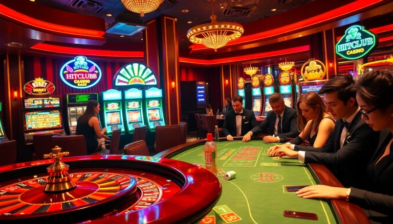Experience the thrill of HITCLUB with vibrant casino gameplay and luxurious settings.