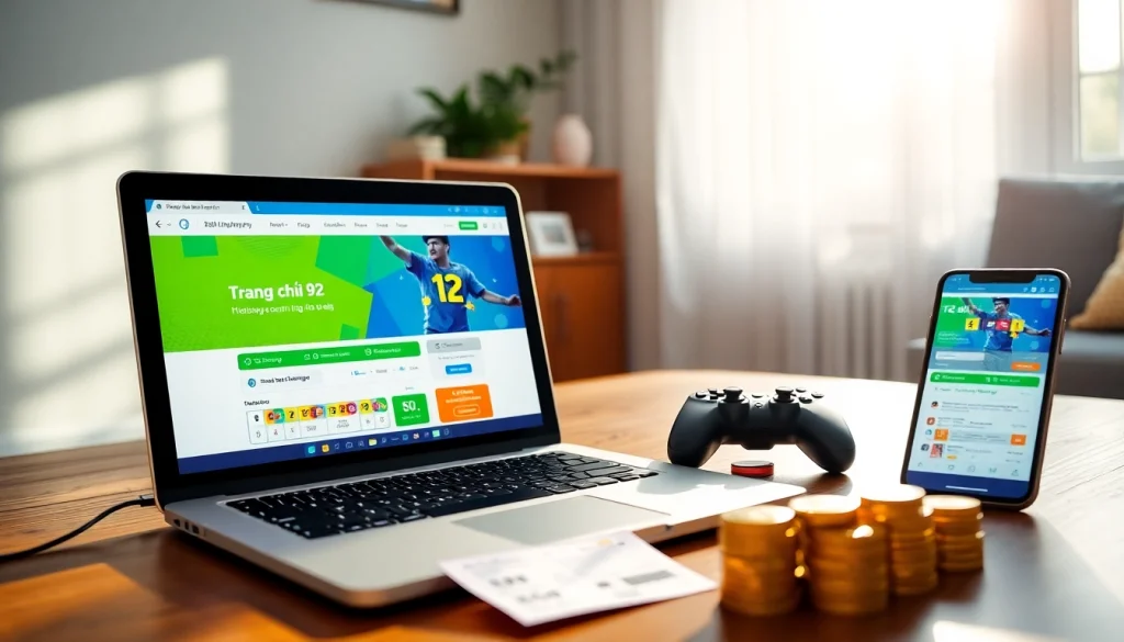 Engaging visual of Trang chủ 92lottery online platform showcasing user-friendly interface and lottery excitement.