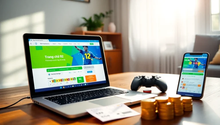 Engaging visual of Trang chủ 92lottery online platform showcasing user-friendly interface and lottery excitement.