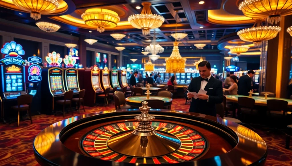 Players winning big at SODO Casino with vibrant gaming tables and slot machines.