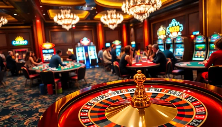 Experience the thrill of cm88.com with vibrant poker chips and a spinning roulette wheel.