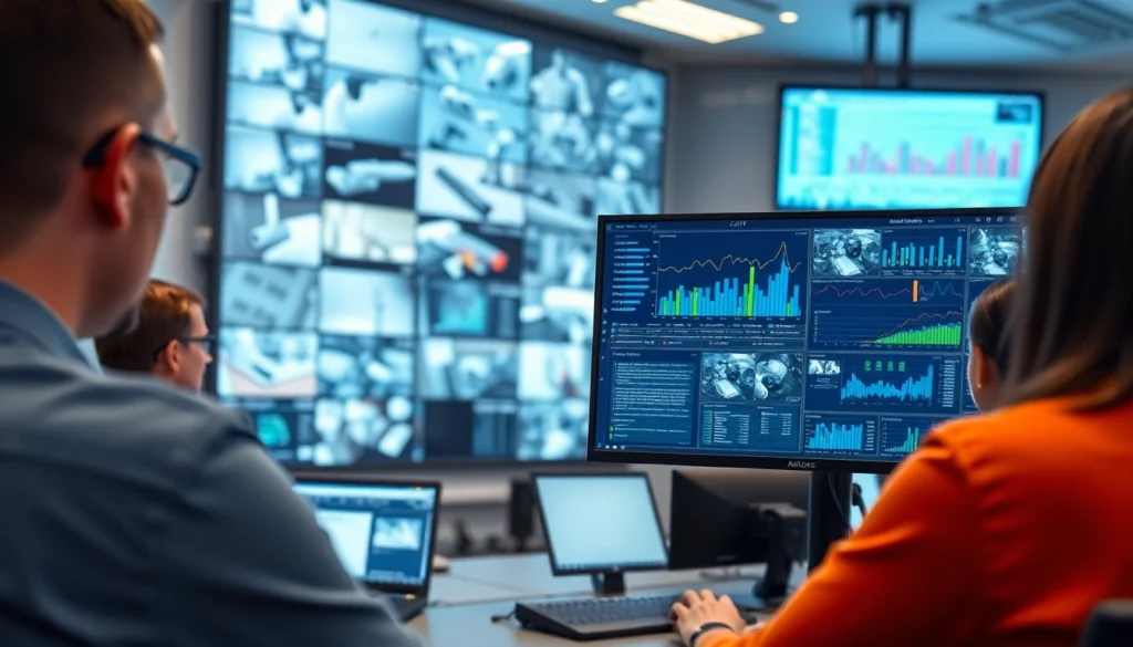 Visual representation of Types of CCTV analytics in a modern security environment.