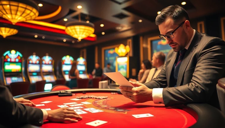 Gamble at a stylish gaming table with professional dealers, inspired by https://789cluber.com/.