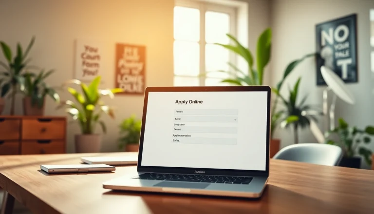 Complete an eta uk application form digitally in a professional office space.