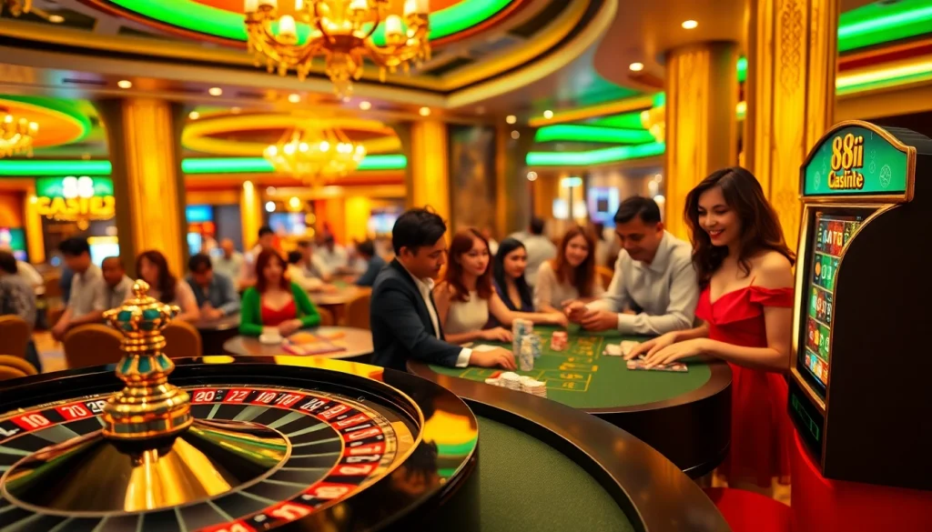 Engage in thrilling gaming moments at 88i đăng nhập with vibrant casino tables and exciting slot machines.