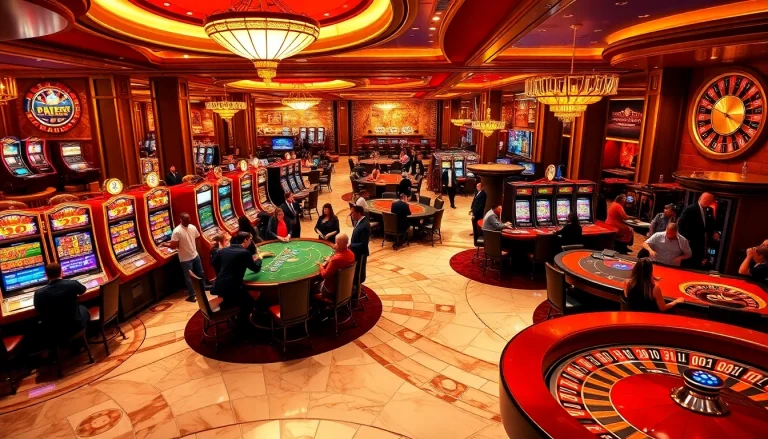Exciting casino gameplay scene featuring players at high-stakes tables, representing https://fly88r.net.