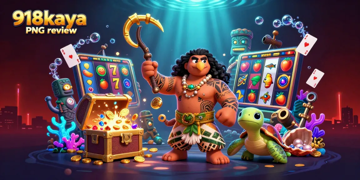 Engage with thrilling gameplay in the 918kaya PNG review featuring vibrant characters and casino elements.