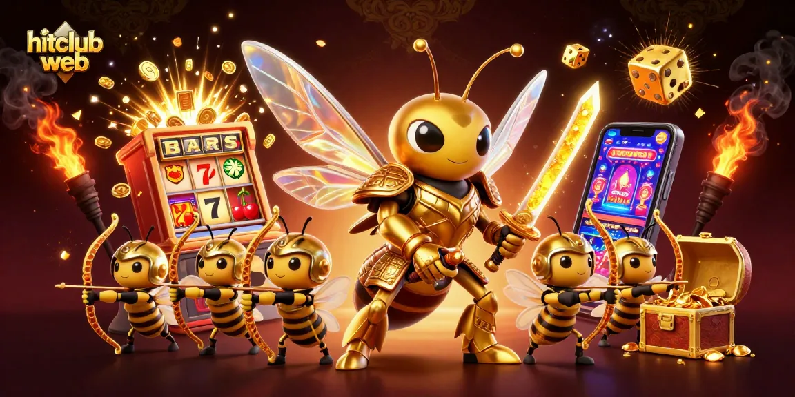 Experience the excitement with hitclub web in this vibrant 3D casino illustration filled with action and rewards.