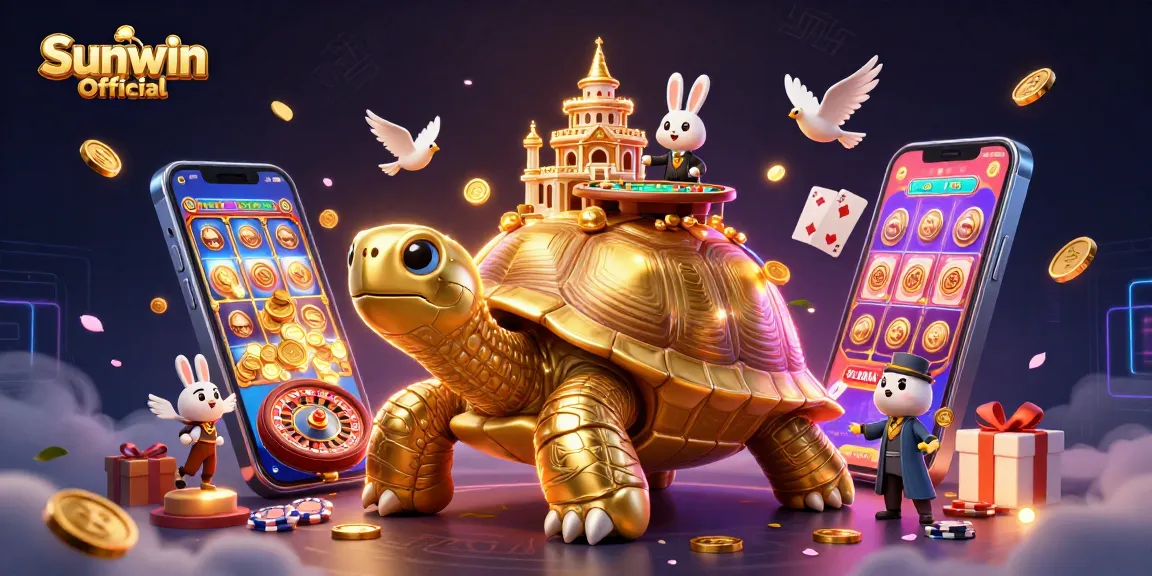 Experience the thrill of gaming at Sunwin Official with vibrant casino elements and engaging characters.